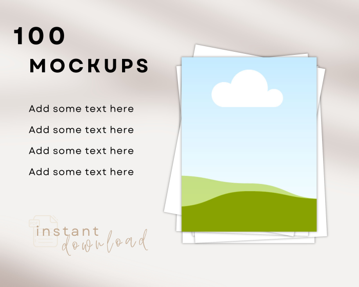 100 Etsy Listing Editable Canva Template