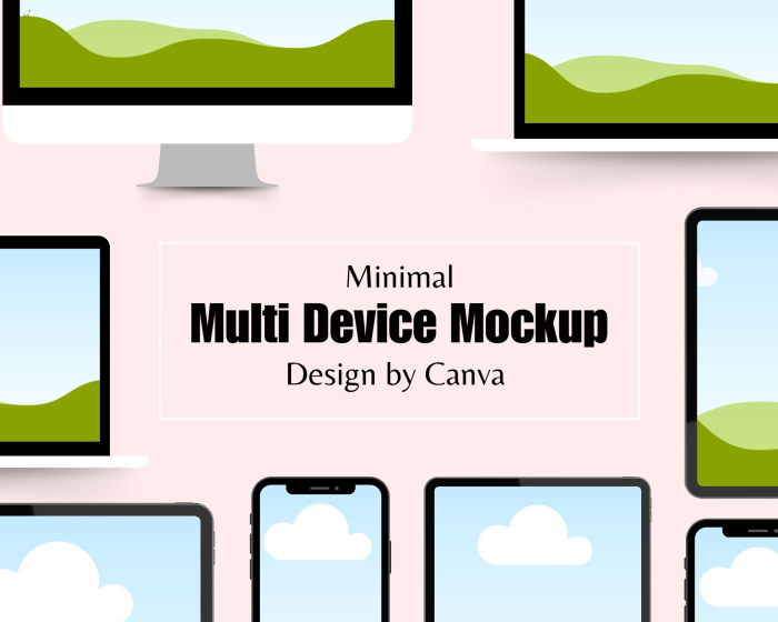 110 Multi Device Mockup Canva Templates